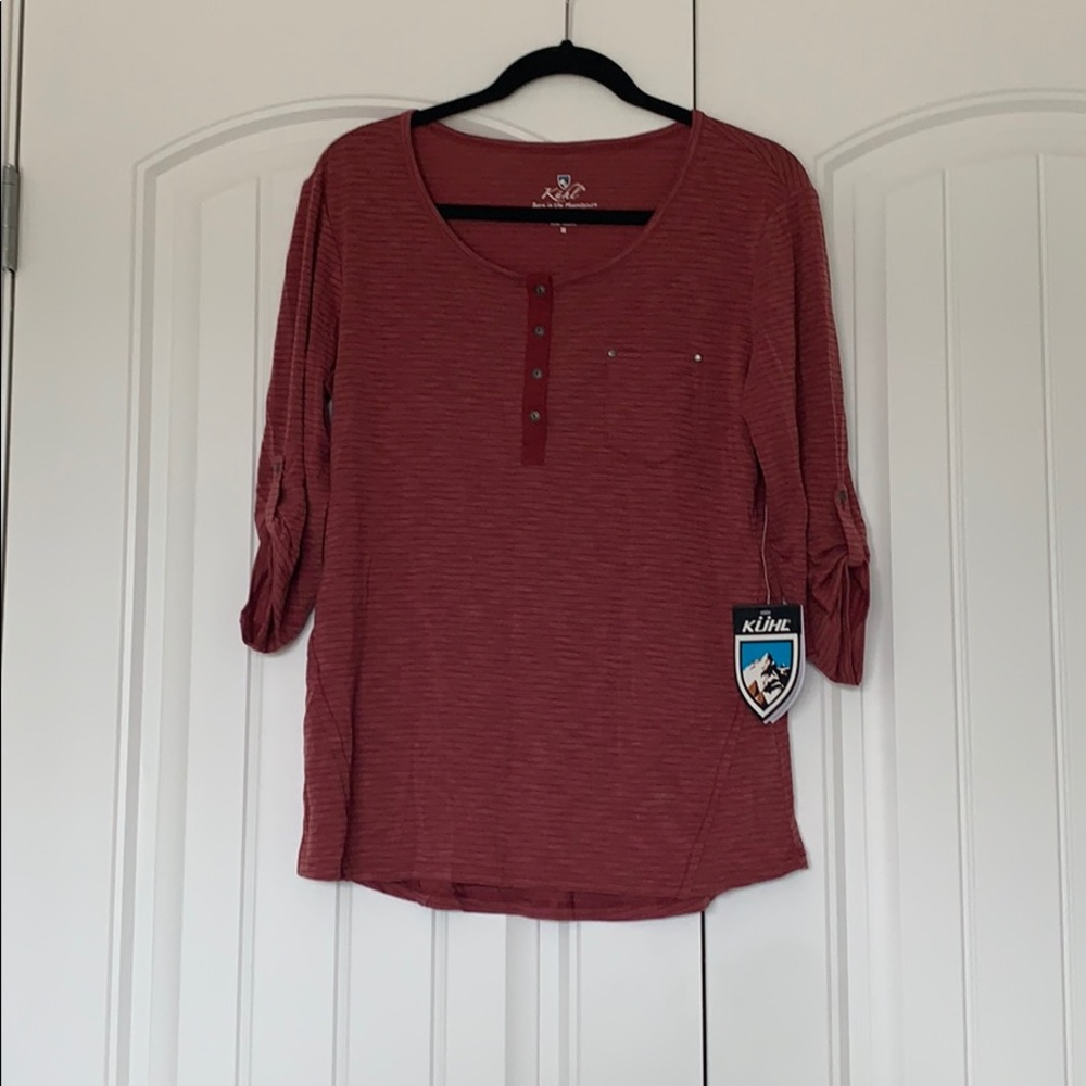 NWT Red/Pink 3/4 Sleeve Top